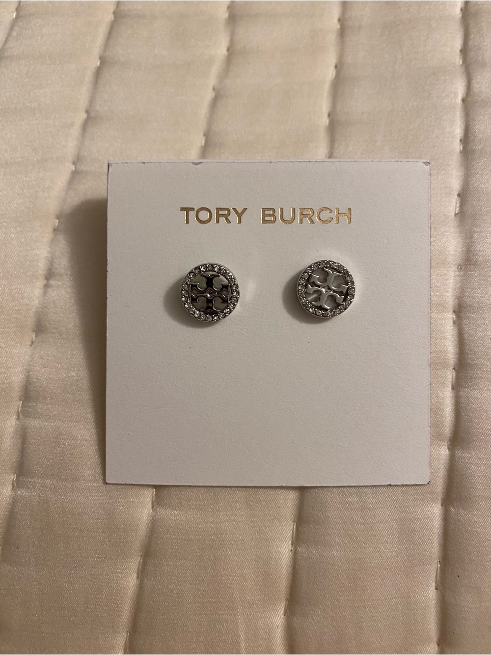Tory Burch Miller Pave Stud Earrings